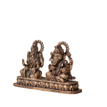 Superfine Ganesh Lakshmi Brass Idol | 3" x 3.75" x 1.5" Divine Murti | 200g Intricate Temple Art | Combined Deities on Single Base | Sacred Gift | Jaipurio